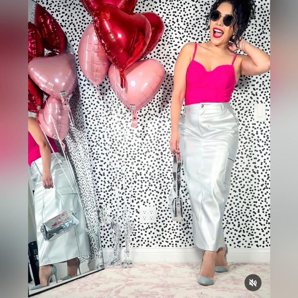 Metallic Long Skirt